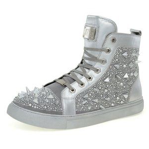 Men's J75 by Jump Zambia Silver Studded Suede NWT